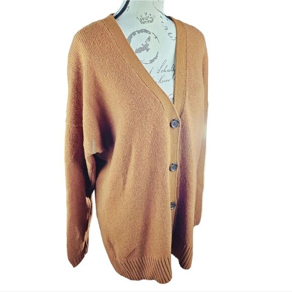 Smartwool NWT Women's Cozy Lodge Boyfriend Cardigan in‎ Acorn Heather Medium - Picture 3 of 10